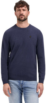No Excess Pullover crew neck melange night - maat XXXL Blauw