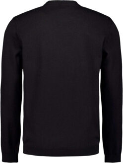 No Excess Pullover crewneck 2 coloured melang black Zwart - S