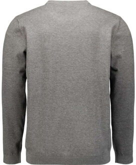 No Excess Pullover crewneck 2 coloured melang grey melange - maat M Grijs