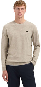 No Excess Pullover crewneck 2 coloured melang sand Kaki - XXXL