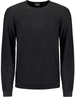 No Excess Pullover crewneck garment dyed + st black Zwart - L