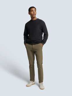 No Excess Pullover crewneck garment dyed + st black Zwart - M