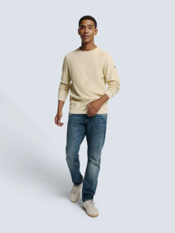 No Excess Pullover crewneck garment dyed + st cement Grijs - XXXL