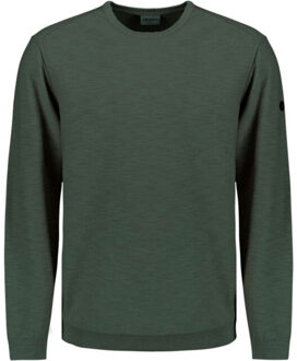 No Excess Pullover crewneck garment dyed + st dark steel Groen - XL