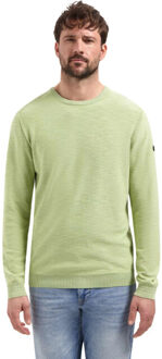 No Excess Pullover crewneck garment dyed + st green Groen - L