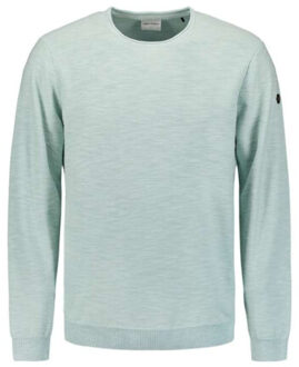 No Excess Pullover crewneck garment dyed + st ice Blauw - XL