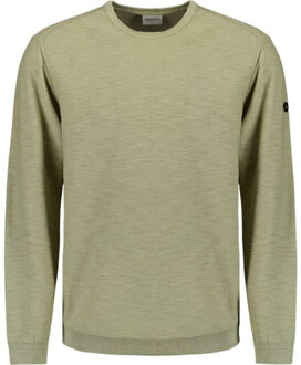 No Excess Pullover crewneck garment dyed + st light moss Bruin - XXL