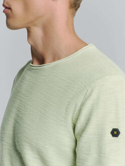 No Excess Pullover crewneck garment dyed + st mint Groen - L