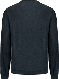 No Excess Pullover crewneck garment dyed + st night Blauw - M