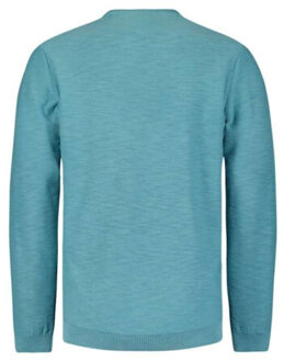 No Excess Pullover crewneck garment dyed + st seablue Veelkleurig