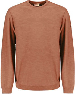 No Excess Pullover crewneck garment dyed + st terra Bruin - XXL