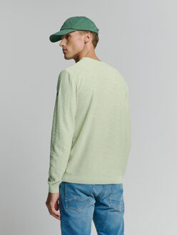 No Excess Pullover Crewneck Garment Dyed + Stone Washed Mint  2XL Groen