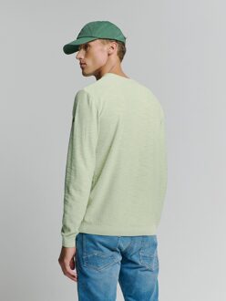 No Excess Pullover Crewneck Garment Dyed + Stone Washed Mint  XL Groen