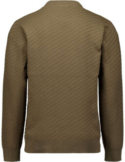 No Excess Pullover crewneck jacquard solid taupe Bruin - M