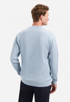 No Excess Pullover Crewneck Rib Dusty Blue  L Blauw
