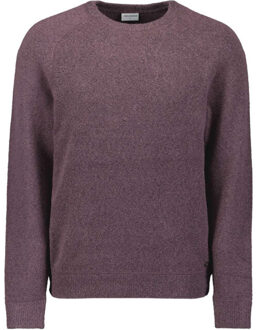 No Excess Pullover crewneck soft wool blend dark wine Rood - XL