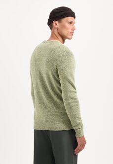 No Excess Pullover Crewneck Soft Wool Blend Light Moss  3XL Groen