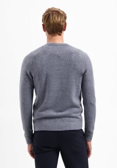 No Excess Pullover Crewneck Soft Wool Blend Washed Blue  3XL Blauw
