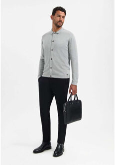 No Excess Pullover full button polo grey melange Grijs - XXXL