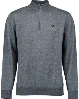 No Excess Pullover half zip 2 coloured melang dusty blue - maat XL Grijs