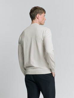 No Excess Pullover Half Zip Chalk  L Grijs