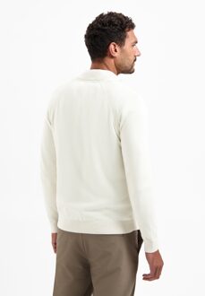 No Excess Pullover Half Zip High Collar Solid  3XL Wit, Beige