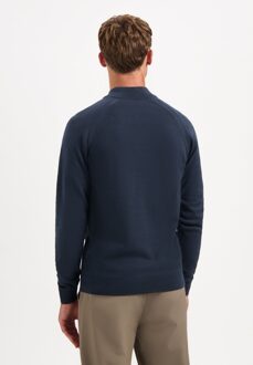 No Excess Pullover Half Zip High Collar Solid  XL Navy