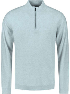 No Excess Pullover half zip melange ice Blauw - L