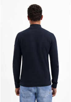 No Excess Pullover half zip plated structure night Blauw - M