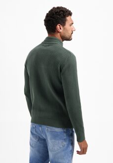 No Excess Pullover Half Zip Rib Variation Dark Green  2XL Groen