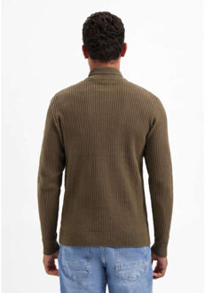 No Excess Pullover half zip rib variation taupe Bruin - L