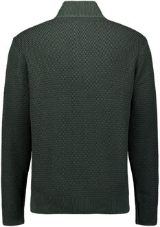 No Excess Pullover Half Zipper 2 Coloured Melange Dark Green  L Groen