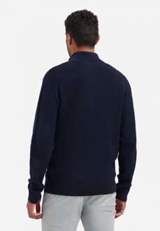 No Excess Pullover Half Zipper 2 Coloured Melange Night  M Navy