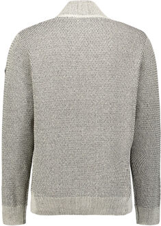 No Excess Pullover Half Zipper 2 Coloured Melange Stone  XL Grijs