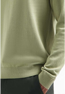 No Excess Pullover polo half zip solid light moss Bruin