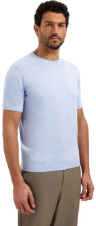 No Excess Pullover short sleeve crew neck mel blue Blauw