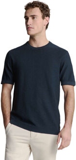 No Excess Pullover short sleeve crewneck soli night Blauw - L