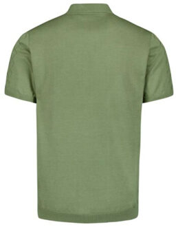 No Excess Pullover short sleeve full button p green Groen - M