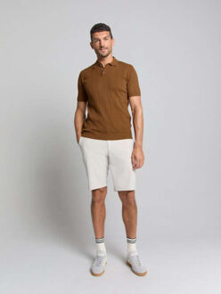 No Excess Pullover short sleeve polo button s camel Bruin - XL