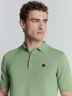 No Excess Pullover short sleeve polo button s green - maat XXL Groen