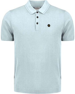 No Excess Pullover short sleeve polo button s ice Blauw - M