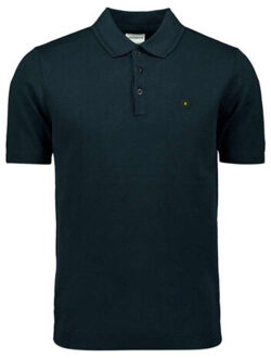 No Excess Pullover short sleeve polo button s night - maat XXXL Blauw