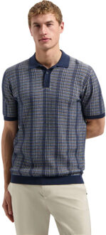 No Excess Pullover short sleeve polo multi co night - maat S Blauw