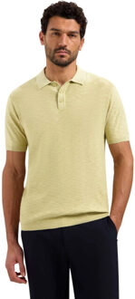 No Excess Pullover short sleeve polo slub yellow Geel