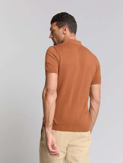 No Excess Pullover short sleeve polo solid pl caramel Bruin - L