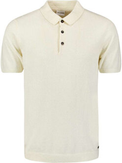 No Excess Pullover short sleeve polo solid re offwhite - maat L Beige