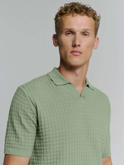 No Excess Pullover short sleeve polo v solid green Groen - L