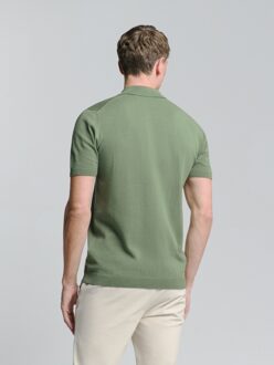 No Excess Pullover Short Sleeve Polo V Solid Green  XL Groen