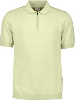 No Excess Pullover short sleeve polo zip mela green Groen - XL