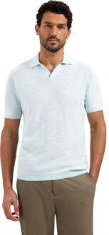 No Excess Pullover short sleeve v-polo slub sky Bruin